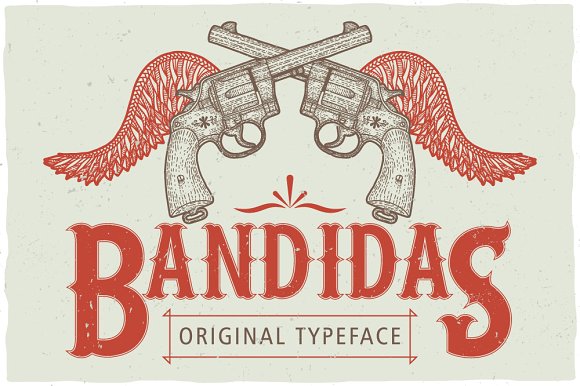 Example font Bandidas Label Font #3